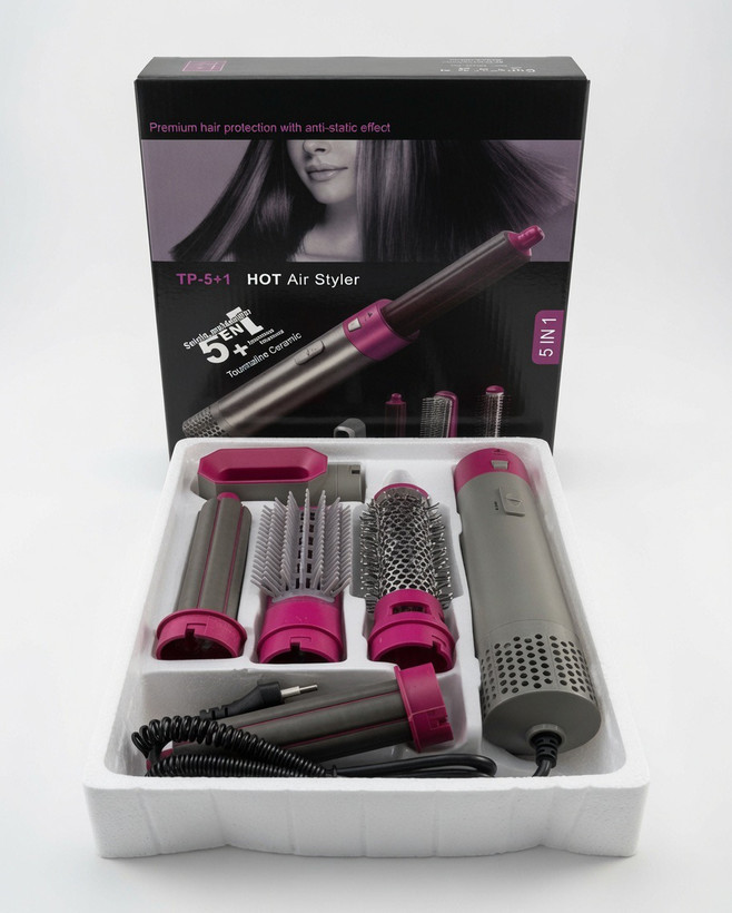 سشوار حرفهای ۵ کاره اورجینال مدل TP-5+1 | ایر استایلر برسدار با فناوری یون منفی و ۵ سری کاربردی