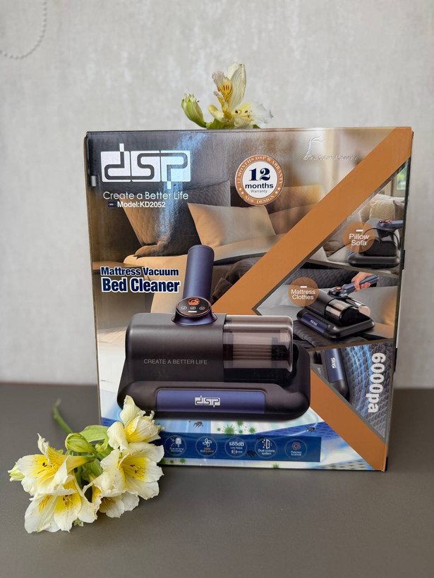 جارو تخت و مبل ضد کنه DSP اورجینال مدل KD2052 | جارو شارژی UV با مکش 6000Pa قوی