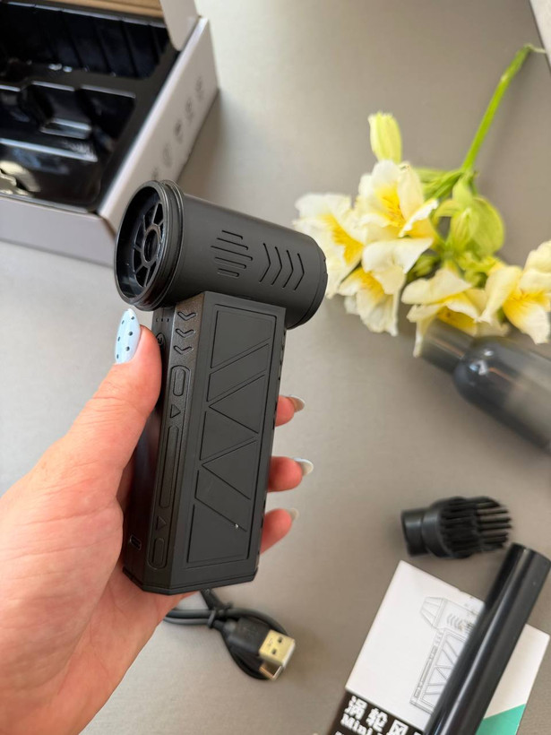 مینی جت فن شارژی اورجینال Violent مدل ZY7400 | دمنده پرقدرت براشلس ۱۳۰۰۰۰ دور