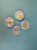 چراغ زیر کابینتی ریموت دار اورجینال 3in1 بسته 3 عددی | نور LED مهتابی و تایمر