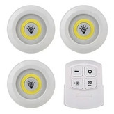 چراغ زیر کابینتی ریموت دار اورجینال 3in1 بسته 3 عددی | نور LED مهتابی و تایمر