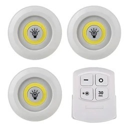 چراغ زیر کابینتی ریموت دار اورجینال 3in1 بسته 3 عددی | نور LED مهتابی و تایمر