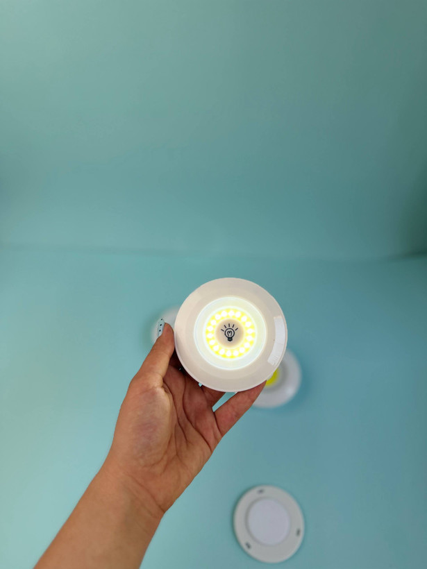 چراغ زیر کابینتی ریموت دار اورجینال 3in1 بسته 3 عددی | نور LED مهتابی و تایمر