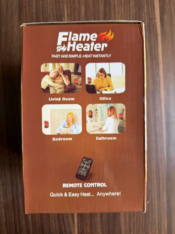 هیتر برقی پریزی اورجینال Flame Heater 1000 وات طرح شومینه با ریموت کنترل