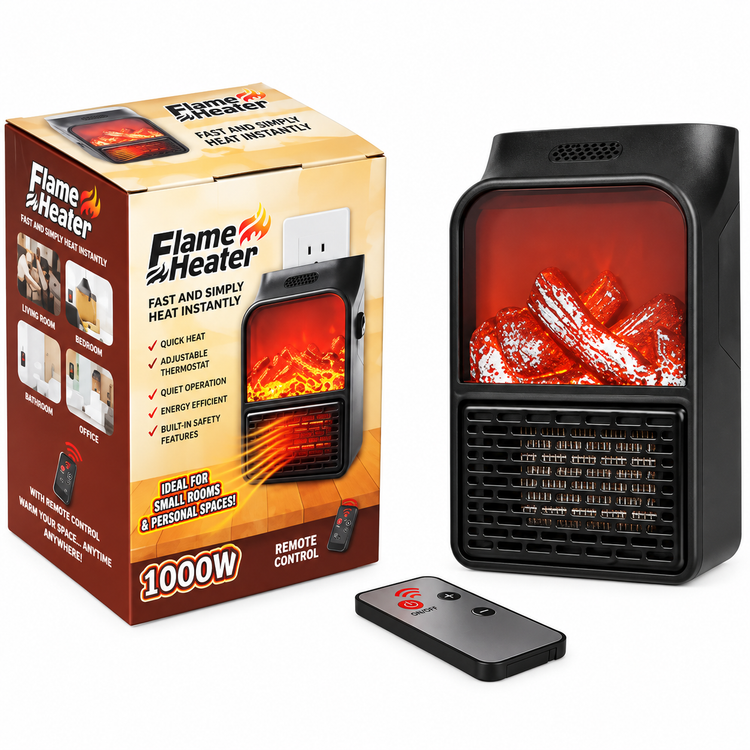 هیتر برقی پریزی Flame Heater اورجینال ۱۰۰۰ وات طرح شومینه