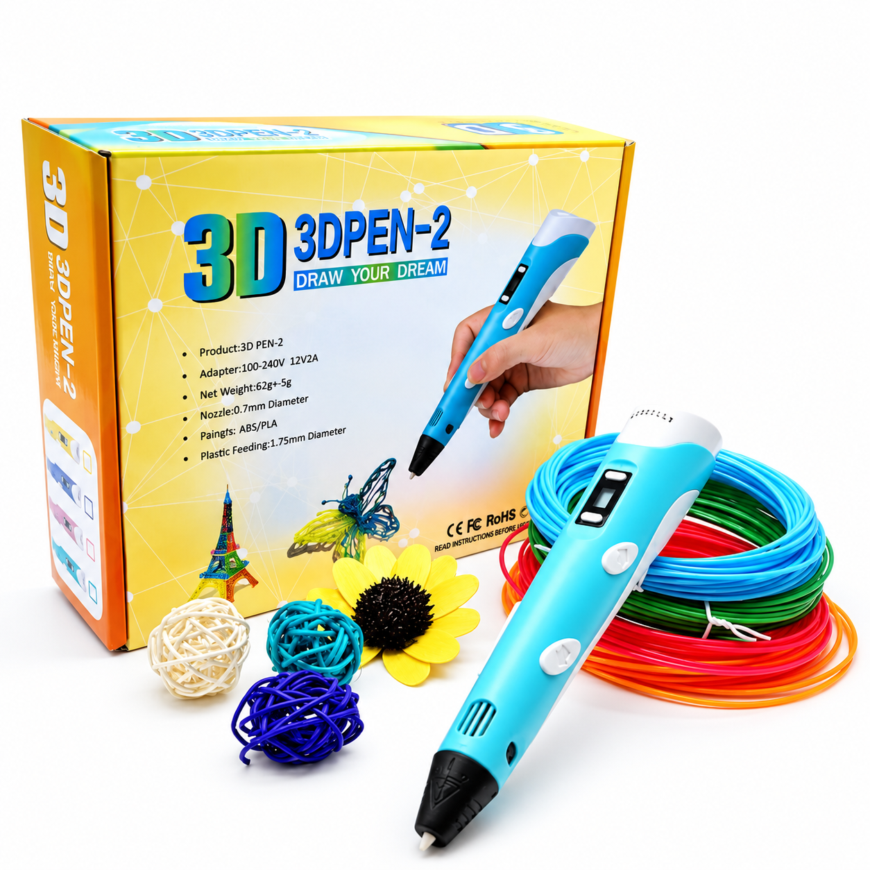 قلم طراحی سه بعدی 3D PEN-2 اورجینال با نمایشگر